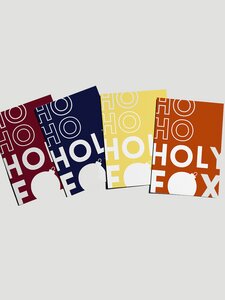 Weihnachts-Postkarten-Set Holy Fox in verschiedenen Farbvarianten - VEROIKON