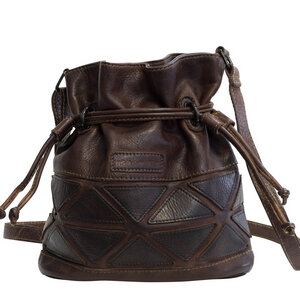 BEUTELTASCHE BARI leder schokobraun - manbefair