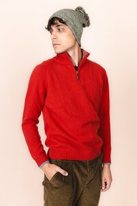 RODNA Winter Strickpullover aus warmer Wolle – Pullover mit halbem Reißverschluss - De IONESCU