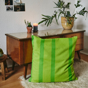 Kissenbezug aus reiner Bio Baumwolle 60x60cm Grüntöne - HängemattenGlück