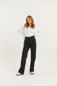 Tencel-Baumwoll Jeans Straight Fit Modell: Dinah - Flax and Loom