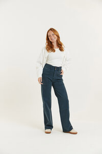 Tencel-Baumwoll Jeans Straight Fit Modell: Dinah - Flax and Loom