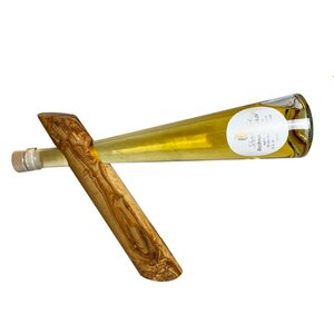 Weinflaschenhalter aus Olivenholz diagonal stehend natürlich elegant - NATUREHOME