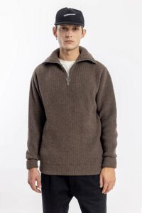 Pullover Knit Troyer - Rotholz