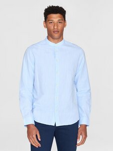 Leinenhemd - Custom fit linen stand collar shirt - KnowledgeCotton Apparel