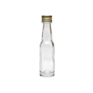 Set 25x Mini Glasflaschen als Geschenkflaschen Likörflaschen mit Trichter - mikken