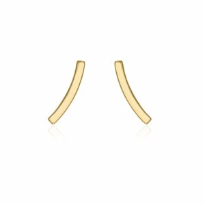 OHRSTECKER - Stäbchen in Bogenform, 375 Gold - BELLYBIRD Jewellery