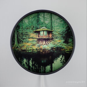 Wandleuchte Vinyl-O-Plex "Wood Cabin" - Lockengelöt