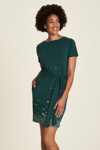 Tailliertes Jersey-Kleid mit Bindegürtel (S24E13) - TRANQUILLO