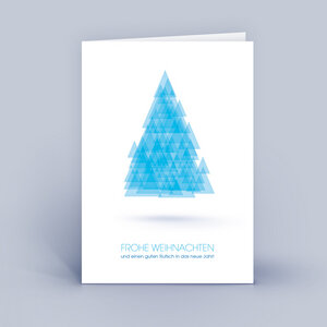 Weihnachtskarten DIN A6 mit Baum aus Dreiecken im 10ér Set - Eco-Cards