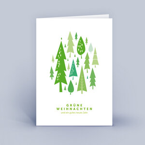 Weihnachtskarten DIN A6 - Wald - im 10ér Set - Eco-Cards