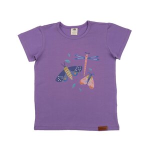 Colorful Butterflies - Baumwolle (Bio) - Lila - T-Shirt - Walkiddy