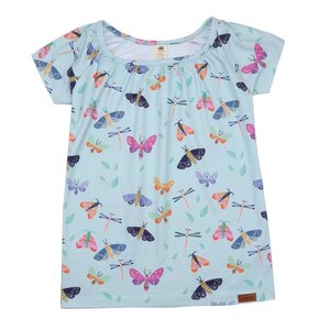 Colorful Butterflies - Baumwolle (Bio) - Blau - Tunika - Walkiddy