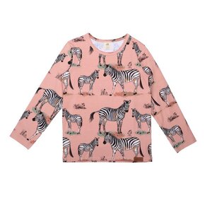 Zebra Family - Rosa - Langarm Shirt - Walkiddy