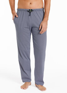 Herren Pyjamahose lang Alloverprint mit Seitentaschen, Bio Baumwolle, GOTS zertifiziert - Haasis Bodywear