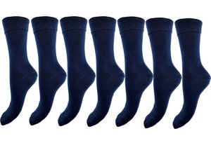 GOTS zertifizierte Biobaumwolle Socken navy "in 7er Pack" - Bruno Barella