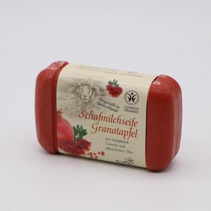Schafmilchseife Kaminfeuer mit Granatapfel - Saling Naturprodukte