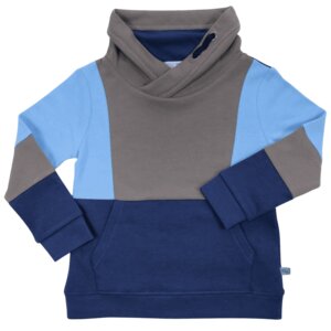 Kinder Sweatshirt mit Stehkragen Colorblocking reine Bio-Baumwolle - Enfant Terrible