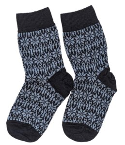 Feinstrick Norweger Socken bio Schurwolle Kinder - hirsch natur