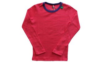 Langarm Shirt pink geringelt aus reiner Bio-Baumwolle. - Fred's World by Green Cotton
