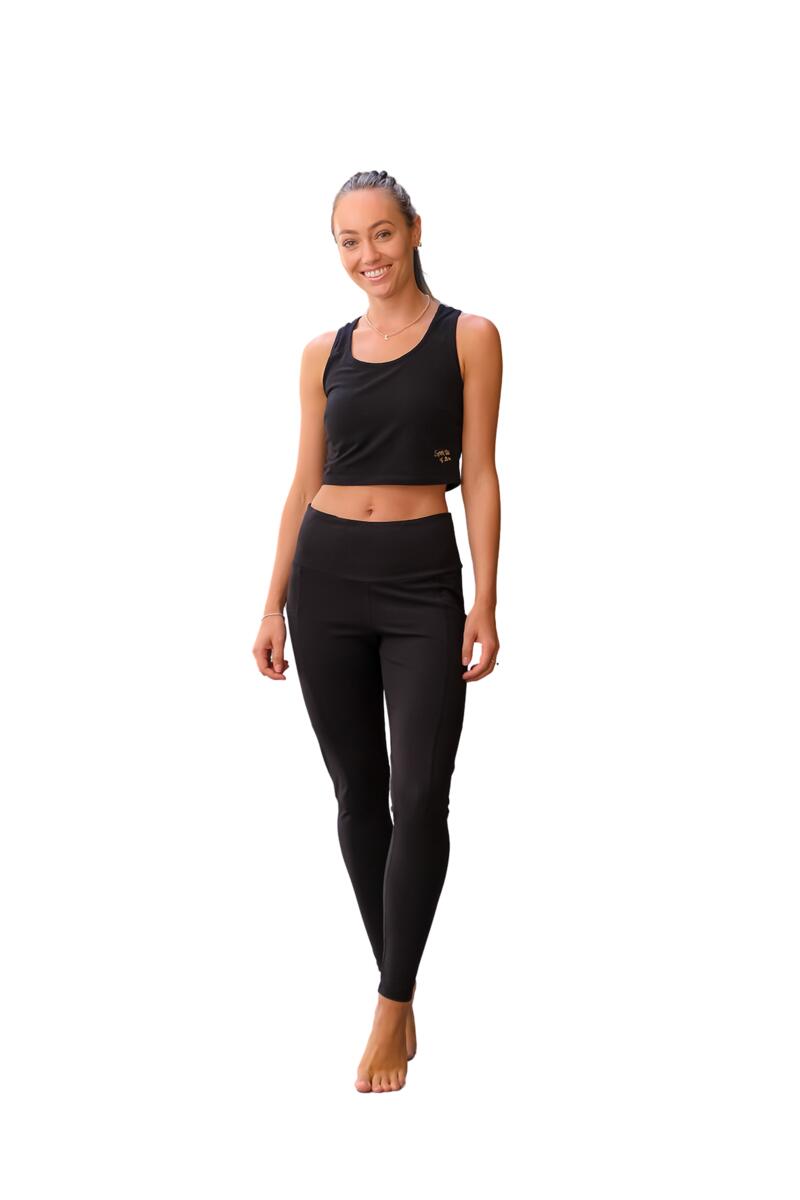 The Spirit of Om Spirit of Om - Leggings Yoga and Run - Black