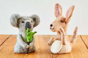 Eierwärmer Känguru, Tierfigur aus Filz - feelz