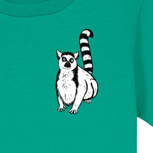 Kinder-T-Shirt "Lemuren", Biobaumwolle, Affe, Kurzarm - Spangeltangel