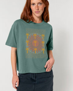 Artdesign - Biofair - Flauschiges Boxi Shirt /Palms - Kultgut