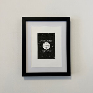 Bild "Ticket To The Moon" Linolschnitt - Konfus Clothing x Art