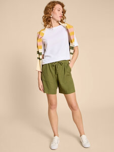 Kurze Hose - Elle Linen Blend Short - aus Leinen und EcoVero - White Stuff
