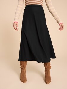 Rock - Clemence Linen Blend Skirt - aus Leinen und EcoVero - White Stuff