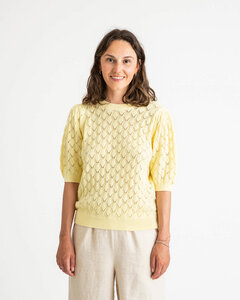 Gestrickte kurzärmelige Bluse für Frauen aus Bio-Baumwolle / Knit Blouse - Matona