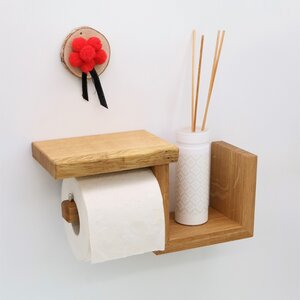Toilettenpapierhalter LOTHAR aus Holz - Woodkopf