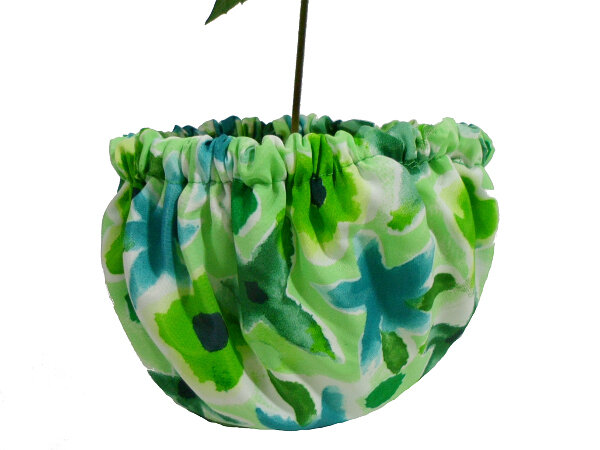 Leesha Blumentopf Grüne Blumen aus Stoff, Upcycling von Leesha