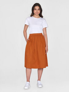 Midirock - Poplin elastic waist skirt - aus Bio-Baumwolle - KnowledgeCotton Apparel