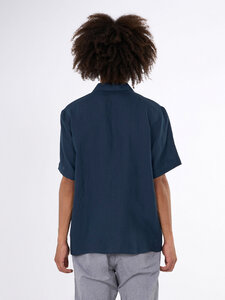 Box fit short sleeved linen shirt - KnowledgeCotton Apparel
