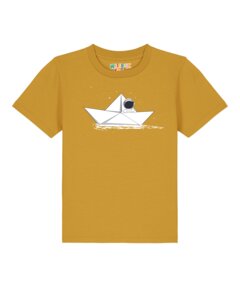 T-Shirt Kinder Astronaut in paper boat - watabout.kids
