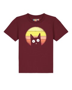 T-Shirt Kinder Sunset Cat - watabout.kids