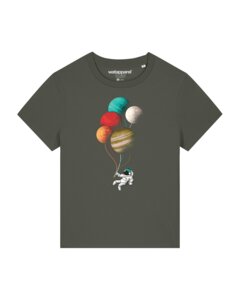 T-Shirt Frauen Balloon Spaceman - watapparel