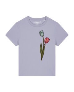 T-Shirt Frauen Blume in Wasserfarbe 05 - watapparel