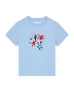 T-Shirt Frauen Blume in Wasserfarbe 02 - watapparel