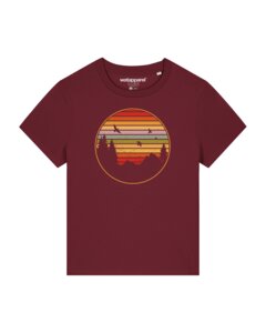 T-Shirt Frauen Sunset Berge & Tannen - watapparel
