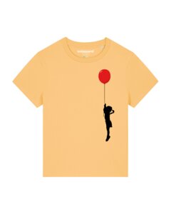 T-Shirt Frauen Mädchen mit Luftballon (print) - watapparel