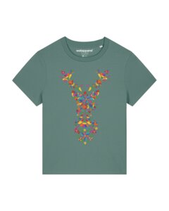 T-Shirt Frauen Floral Deer - watapparel