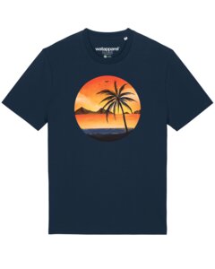 T-Shirt Unisex Sunset on palm beach - watapparel