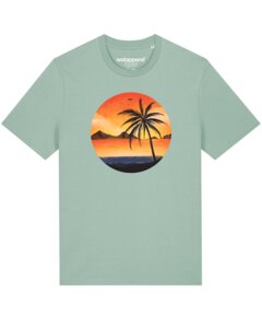 T-Shirt Unisex Sunset on palm beach - watapparel