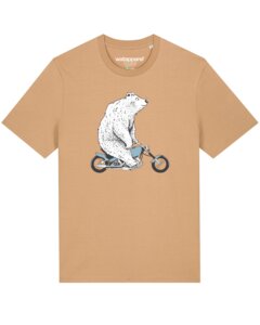 T-Shirt Unisex Bär auf Bike - watapparel