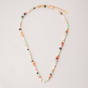 Kette 'autumn pearl' mit Süsswasserperlen und Halbedelsteinen - fejn jewelry