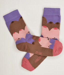 Boobies Socken, lila, rosa, bunt, proud, Brüste - Fräulein Prusselise