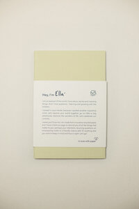Nachhaltiges Notizbuch Ella mit Ausklappseite und 48 blanko Seiten aus Up/Recyclingpapier - in love with paper